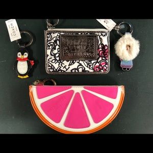 Lot of Coach & Kate Spade Keychains, Change Purses